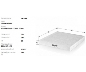 CK2544 TECNECO FILTERS 